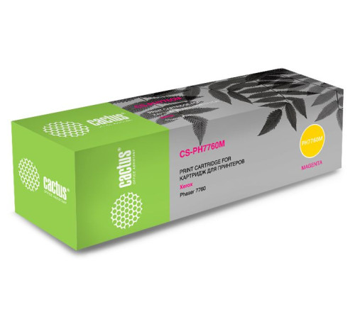 Картридж лазерный Cactus CS-PH7760Y 106R01162 для Xerox Phaser 7760, желтый (22000 стр.)