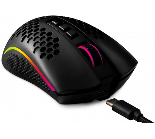 Мышь беспроводная игровая Defender Redragon Storm Pro RGB, 16000 dpi, черный