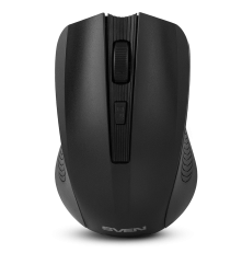 Мышь беспроводная SVEN RX-400W, 3+1 кнопки, 600/1000/1400 dpi, черный