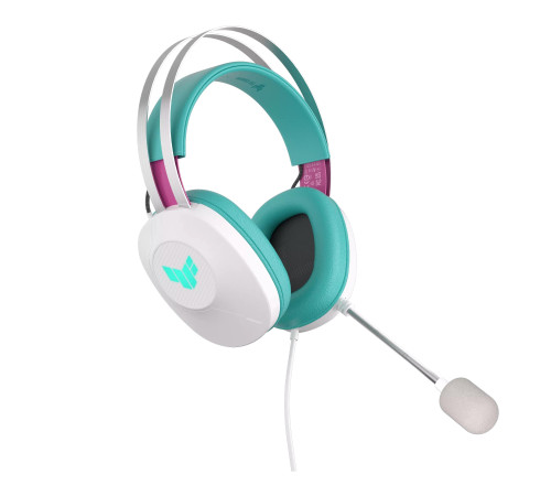 Гарнитура проводная ASUS A303 TUF GAMING H1 GEN II MIKU, зеленый/белый