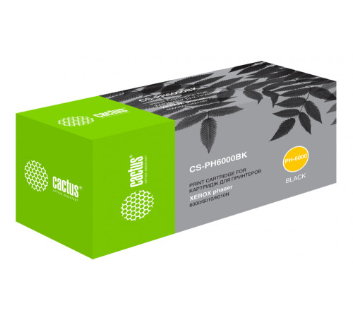 Картридж Cactus CS-PH6000BK 106R01634 для Xerox Phaser 6000/6010, черный (2000 стр.)