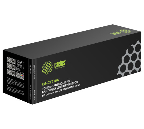 Картридж Cactus CS-CF210A CF210A для HP LJ Pro 200 M251/M276, черный (1600 стр.)