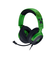 Гарнитура проводная игровая Razer Kraken V4 X - Minecraft Ed., черный/зеленый