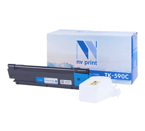 Тонер-картридж NVP NV-TK-590 для Kyocera FS-C5250DN/ C2026MFP/ C2026MFP+/ C2126MFP/ C2126MFP+/ C2526MFP/ C2626MFP/ Ecosys P6026cdn, голубой (5000 стр.)