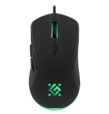 Мышь проводная игровая Defender Arga GM-049, 6 кнопок, 3600 dpi, коврик, черный