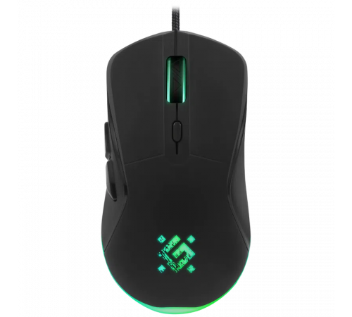 Мышь проводная игровая Defender Arga GM-049, 6 кнопок, 3600 dpi, коврик, черный
