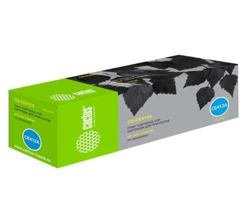 Картридж Cactus CS-CE412A CE412A для HP CLJ Pro 300/400/M351/M375, желтый (2600 стр.)