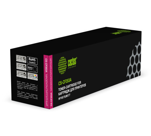 Картридж Cactus CS-CF353A CF353A для HP M176/M177, пурпурный (1000 стр.)