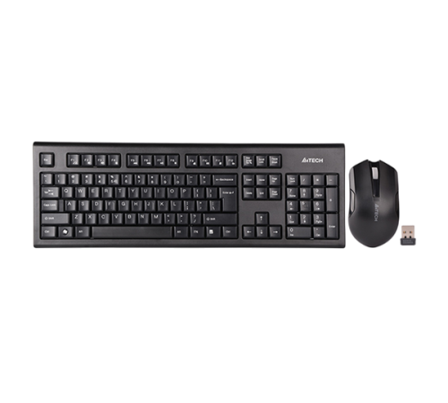 Комплект (клавиатура + мышь) беспроводной A4Tech 3000NS, черный