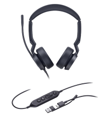 Гарнитура проводная Yealink UH44, Dual UC, USB-C/A (1308187)