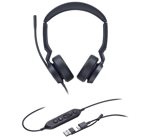 Гарнитура проводная Yealink UH44, Dual UC, USB-C/A (1308187)