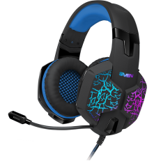 Гарнитура проводная SVEN AP-U980MV, USB, LED, 7.1, черный/синий