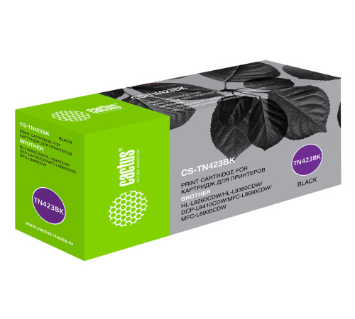 Картридж Cactus CS-TN423BK TN-423BK для Brother DCP L8410cdw/HL L8260cdw/L8360cdw/MFC L8690cdw/L8900cdw, черный (6500 стр.)