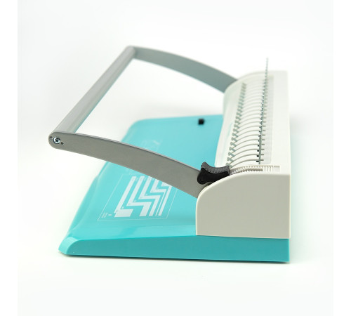 Переплетчик ГЕЛЕОС БП-13+, бирюзовый-белый