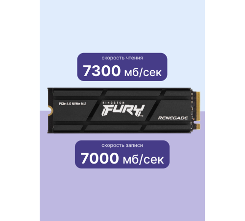 Твердотельный накопитель Kingston Fury Renegade, 2TB, M.2(22x80mm)