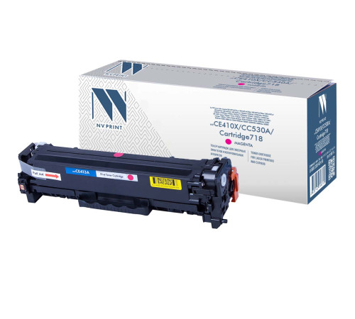 Тонер-картридж NVP NV-CE413A/CC533A/NV-718 универсальный для HP/Canon Color LaserJet 300 MFP M375nw/400 MFP M475dn/400 MFP M475dw/300 M351a/400 M451dn/400 M451dw/400 M451nw/CP2024/CP2024n/CP2024dn/CP2025/CP2025n/CP2025dn/CP2026, пурпурный (2800 стр.)