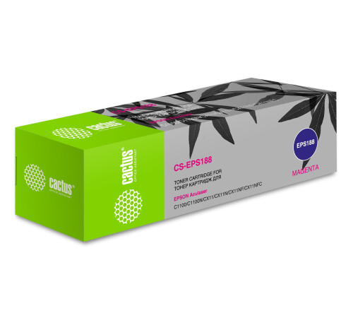 Картридж лазерный Cactus CS-EPS188 S050188 для Epson AcuLaser C1100/C1100N/CX11, пурпурный (4000 стр.)