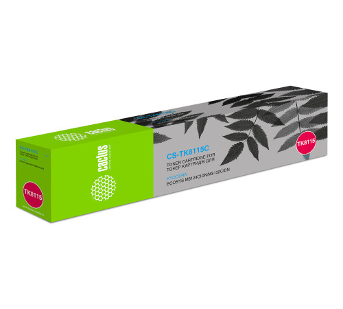 Картридж лазерный Cactus CS-TK8115С для Kyocera Mita Ecosys M8124cidn/M8130cidn, голубой (6000 стр.)