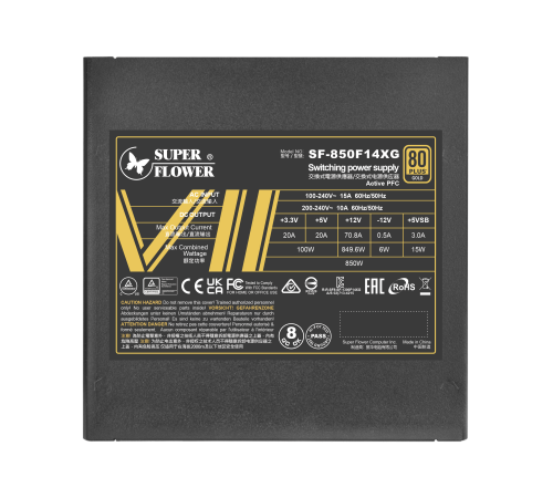 Блок питания 850 Вт Super Flower Leadex VII, черный