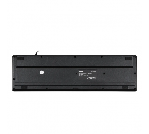 Клавиатура проводная Acer OKW020, USB, slim, черный
