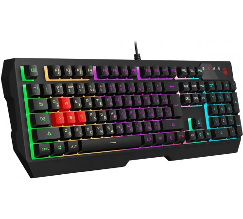 Клавиатура проводная игровая A4Tech Bloody B140N, USB, LED подсветка, черный