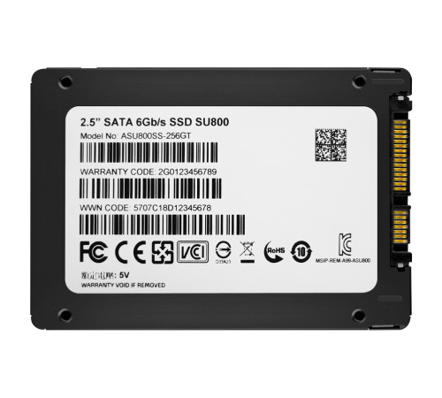 Твердотельный накопитель ADATA Ultimate SU800, 256GB, 2.5"