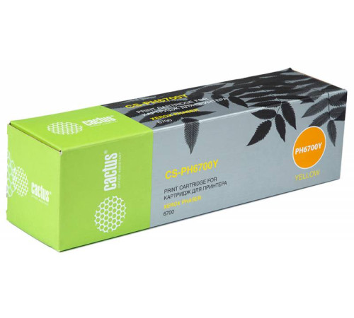 Картридж Cactus CS-PH6700Y 106R01525 для Xerox Phaser 6700, желтый (12000 стр.)