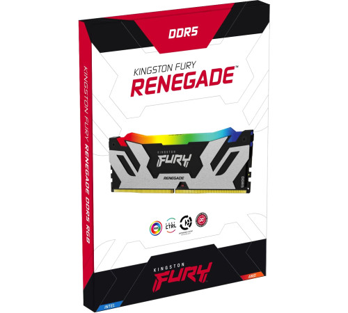 Модуль оперативной памяти Kingston 32GB FURY Renegade RGB XMP DDR5 6400Mhz DIMM, CL32, 1.4V, (Kit of 2) 1RX8 32-39-39  288-pin 16Gbit, RTL