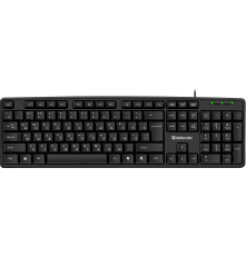 Клавиатура проводная Defender Element HB-520 USB RU, полноразмерная, USB, черный