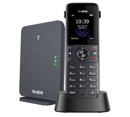 SIP-телефон YEALINK W73P (база W70B+трубка W73H) до 10 SIP-аккаунтов, до 10 трубок на базу, до 20 одновременных вызовов, черный