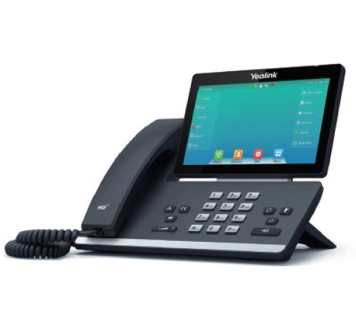 IP-телефон YEALINK SIP-T57W, 16 аккаунтов, цветной сенсорный экран 7` 800х480, WiFi, Bluetooth, GigE, без видео, без БП, черный