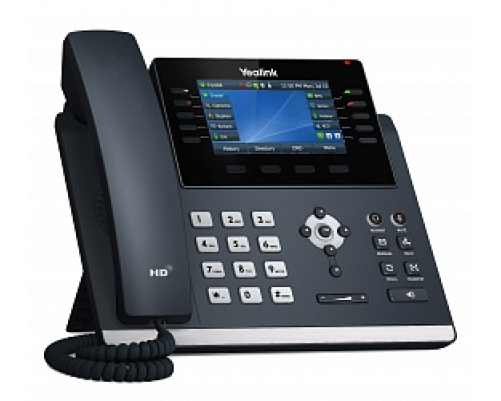 SIP-телефон YEALINK SIP-T46U, 16 аккаунтов, цветной 4.3" LCD-экран 480х272, 2 порта USB, BLF, PoE, GigE, без БП, черный SIP-телефон YEALINK SIP-T46U, 16 аккаунтов, цветной 4.3" LCD-экран 480х272, 2 порта USB, BLF, PoE, GigE, без БП, черный