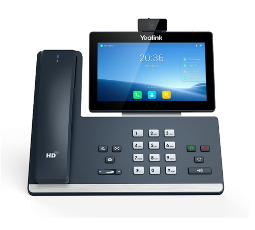 SIP-телефон YEALINK  SIP-T58W Pro с камерой,  16 аккаунтов, цветной сенсорный экран 7" 1024х600, Android, WiFi, bluetooth трубка, GigE, CAM50, без БП, черный