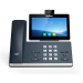 SIP-телефон YEALINK  SIP-T58W Pro с камерой,  16 аккаунтов, цветной сенсорный экран 7" 1024х600, Android, WiFi, bluetooth трубка, GigE, CAM50, без БП, черный
