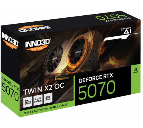 Видеокарта INNO3D RTX 5070 Twin X2 OC 12GB, GDDR7/192-bit