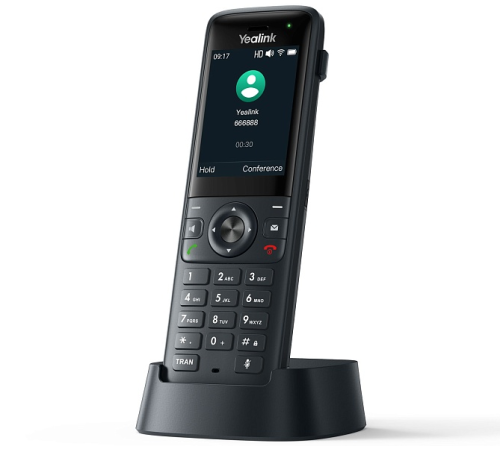 SIP-телефон YEALINK AX83H, экран 2.4", Wi-Fi 6, виброоповещение, bluetooth, 3.5 mm, Type-C, SNC, звук HD, черный