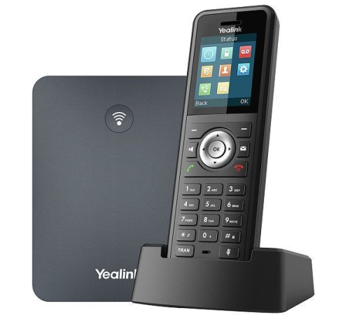 SIP-телефон YEALINK W79P (база W70B+трубка W59R) до 10 SIP-аккаунтов, до 10 трубок на базу, до 20 одновременных вызовов, черный