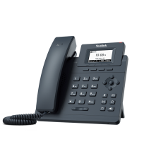 SIP-телефон YEALINK SIP-T30P, 1 аккаунт, 2.3" LCD-экран 132х64, PoE, БП в комплекте, черный