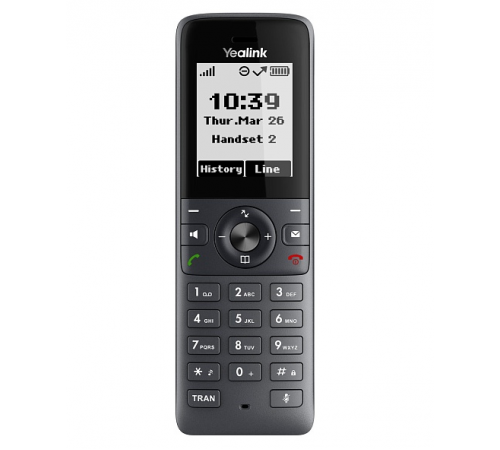 SIP-телефон YEALINK W71P (база W70B+трубка W71H) до 10 SIP-аккаунтов, до 10 трубок на базу, до 20 вызовов, черный