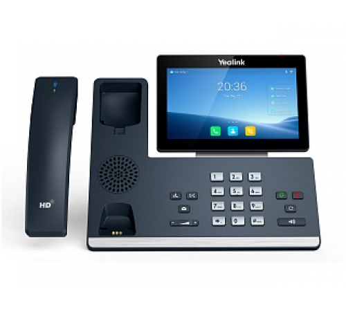 SIP-телефон YEALINK SIP-T58W Pro,  16 аккаунтов, цветной сенсорный экран 7" 1024х600, Android, WiFi, Bluetooth трубка, GigE, без БП, черный