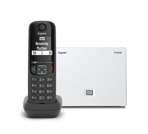 SIP-телефон GIGASET AS690A IP BASE, черный/белый