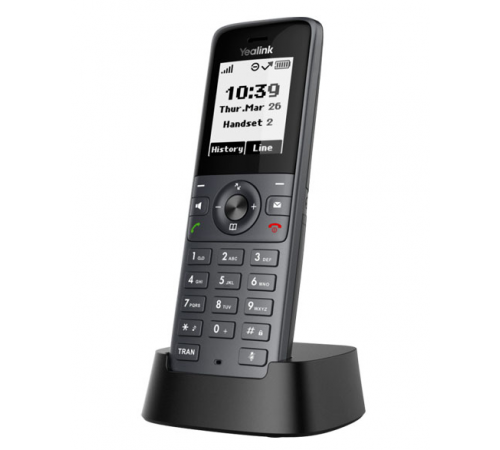 SIP-телефон YEALINK W71P (база W70B+трубка W71H) до 10 SIP-аккаунтов, до 10 трубок на базу, до 20 вызовов, черный