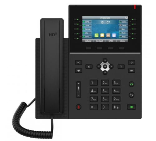 SIP-телефон Fanvil J6, 4.3" TFT color screen (480*272),1080P, 20 SIP линий, POE, Gigabit, черный