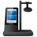 Гарнитура беспроводная YEALINK WH66 Mono UC, HD звук, 160м DECT, шумоподавление, дисплей 4'', USB-хаб, Bluetooth, черный