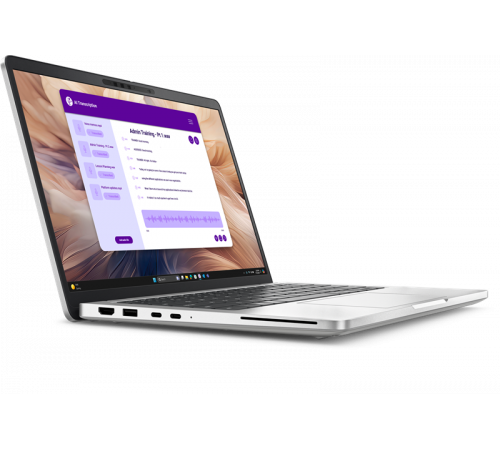 Ноутбук Dell Pro 13 Plus, Intel Core Ultra 7 266V, 13.3", FullHD, 16GB LPDDR5, 1TB SSD, Intel Arc graphics, Linux, KB Eng/Rus, серебристый