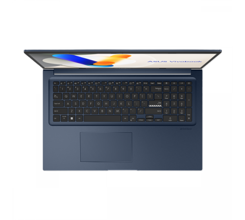 Ноутбук ASUS Vivobook 17 X1704VA-AU982, Intel Core 5 120U, 17.3", FHD, 1920x1080, 16:9, DDR5 16GB, 512Gb SSD, Intel UHD Graphics, Wi-Fi 6+, BT 5.2, No OS, синий