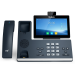 SIP-телефон YEALINK  SIP-T58W Pro с камерой,  16 аккаунтов, цветной сенсорный экран 7" 1024х600, Android, WiFi, bluetooth трубка, GigE, CAM50, без БП, черный
