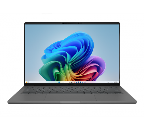 Ноутбук ASUS Zenbook A14 UX3407QA-QD267W, Snapdragon X1 26 100/Qualcomm Hexagon/LPDDR5X 16GB/512GB PCIE SSD/Adreno GPU/WUXGA/1920x1200/Win 11 Home/серый
