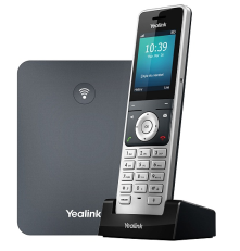 SIP-телефон YEALINK W76P (база W70B+трубка W56H) до 10 SIP-аккаунтов, до 10 трубок на базу, до 20 одновременных вызовов, черный/серебристый