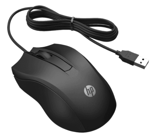 Мышь проводная HP 100, черный
